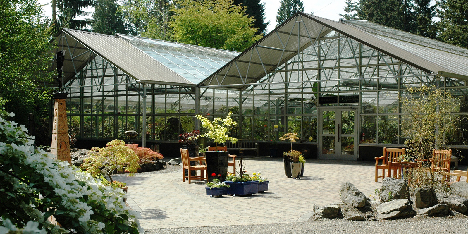 Rhododendron Species Foundation conservatory and greenhouse