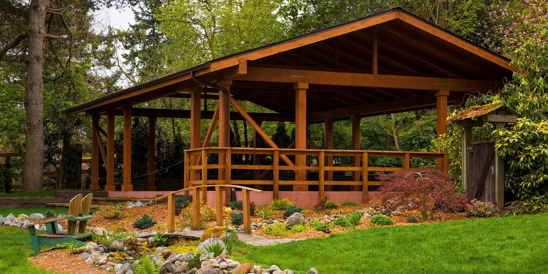 Soos Creek visitors' covered area