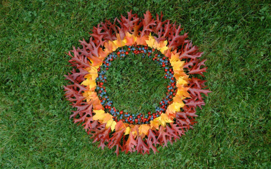 Charles Price Dunn Garden fall wreath