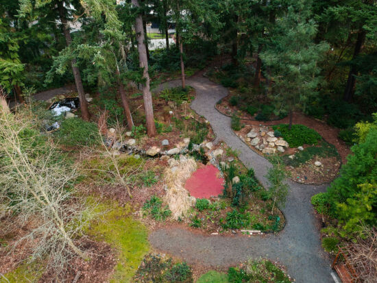 Kruckeberg Gardens, Skylar Lin overhead