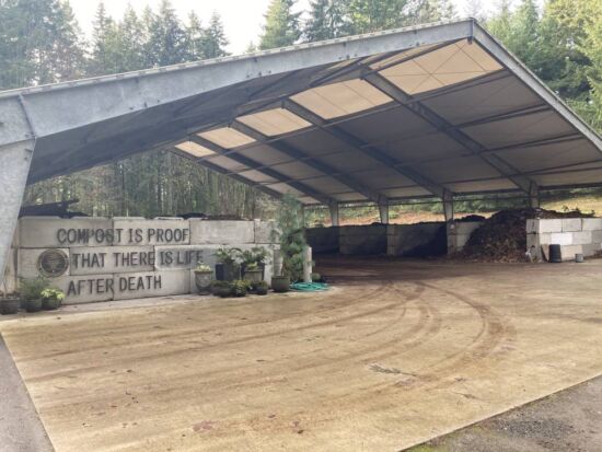 The compost facility here at Bloedel Reserve was supported by many donors. This quote is a testament to the importance of compost in the gardens and to those that helped make it possible. Compost Donor Plaque