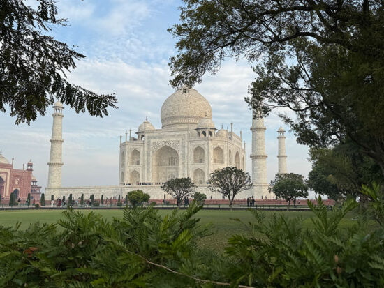 Taj Mahal, sunrise. Perfect blend of garden and monument to love.