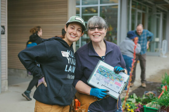 Habitats at Home design team members standing together outside Bellevue Botanical Garden.